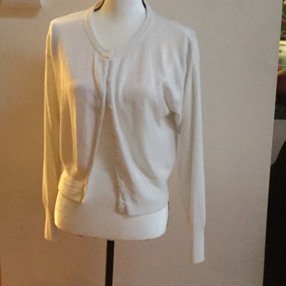 White Cardigan Sweater
